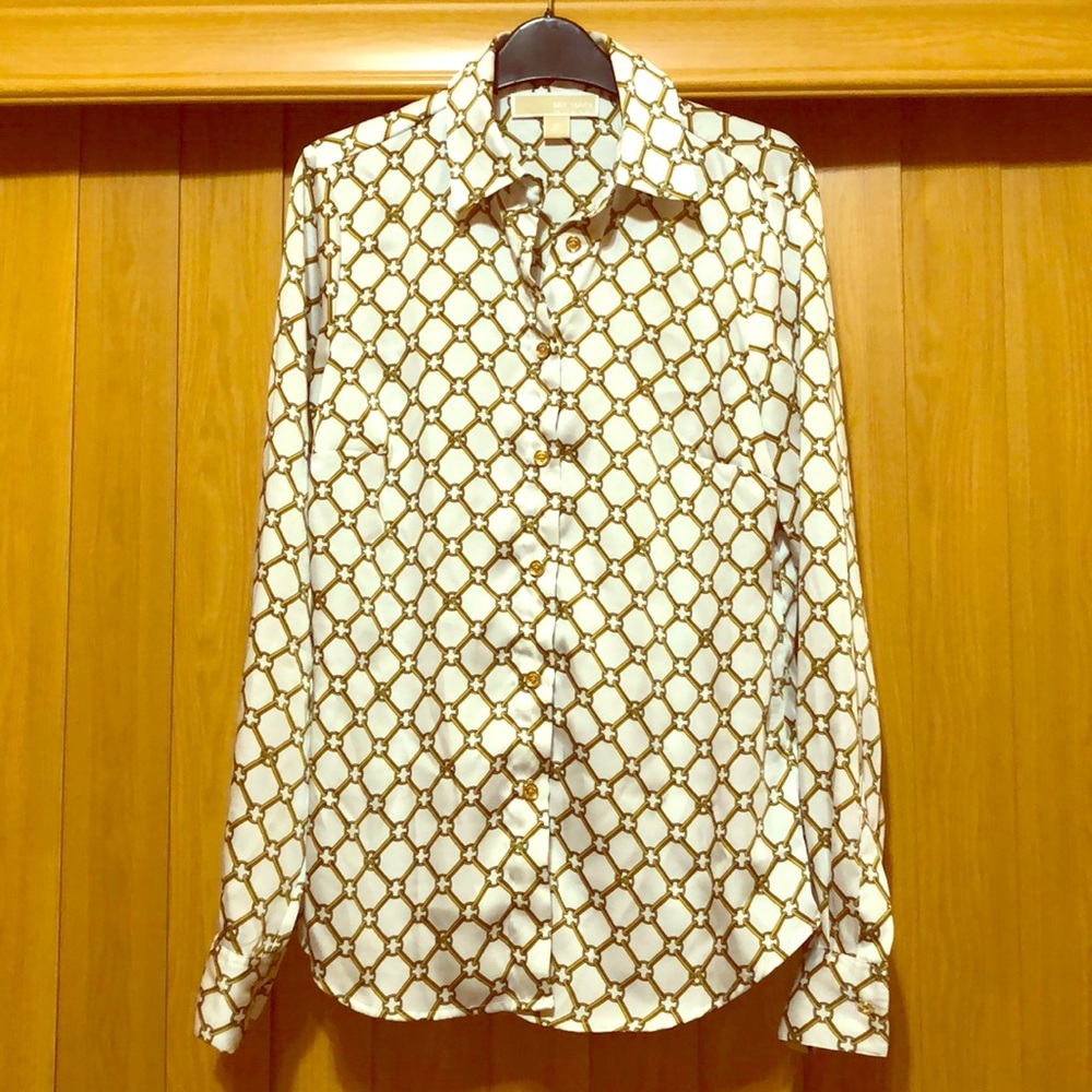 Michael Kors Chain Link Blouse - Size XS
